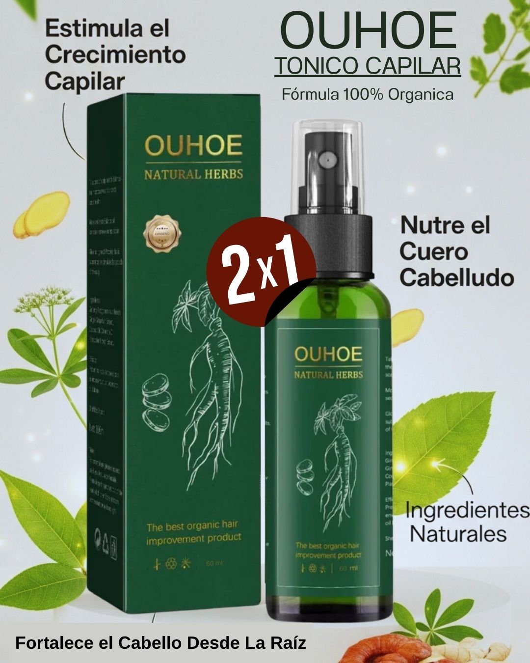 OUHOE® - TONICO PARA EL CRECIMIENTO DEL CABELLO